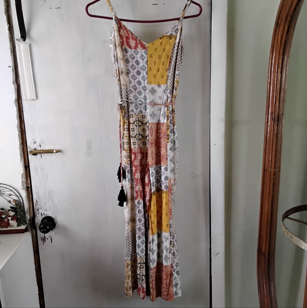 Womans Black Orange Yellow Jumpsuit